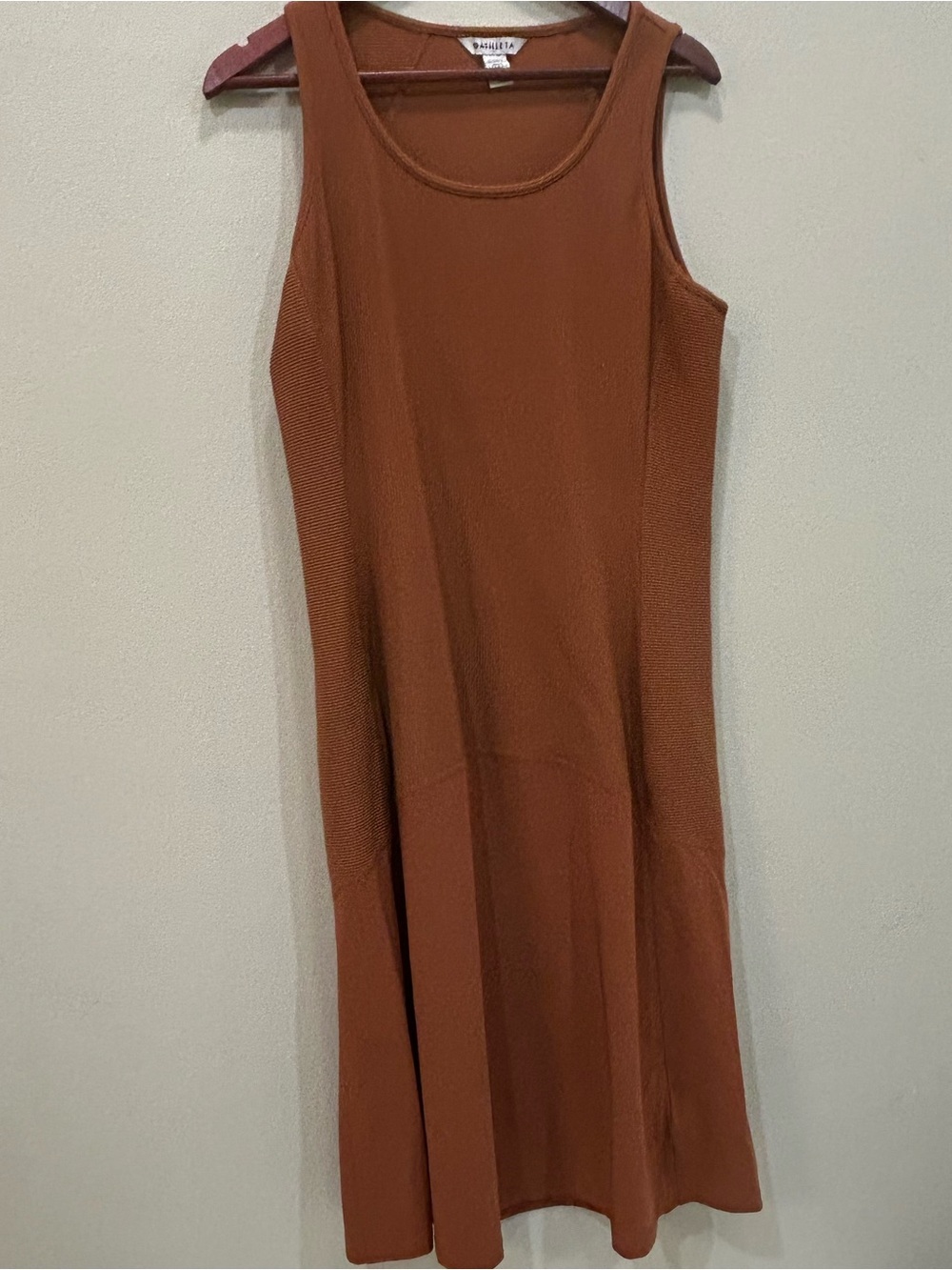 Athleta Sleeveless Midi Dress in Rust Brown